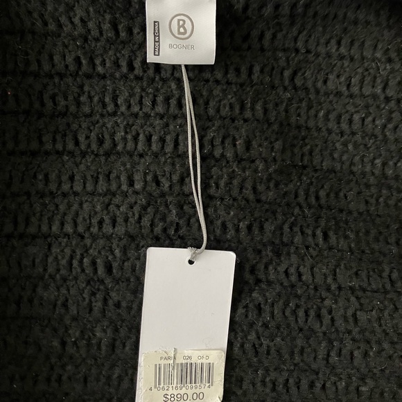 NWT Bogner Paria Black Wool Alpaca Loop Mop Vest Women’s ONE SIZE $850 🔥 - Picture 9 of 15